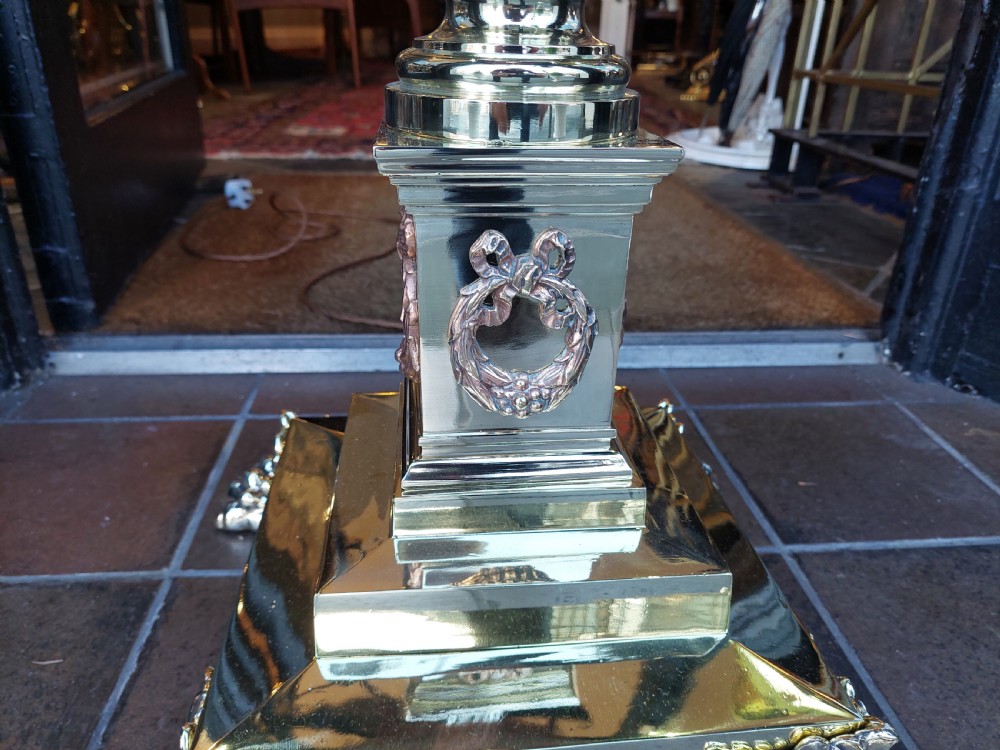 Victorian Brass Standard Oil Lamp - Hinks of B'ham View VI