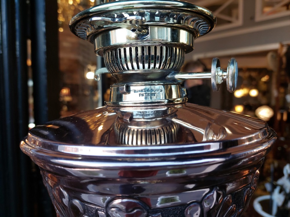 Victorian Brass Standard Oil Lamp - Hinks of B'ham View XI
