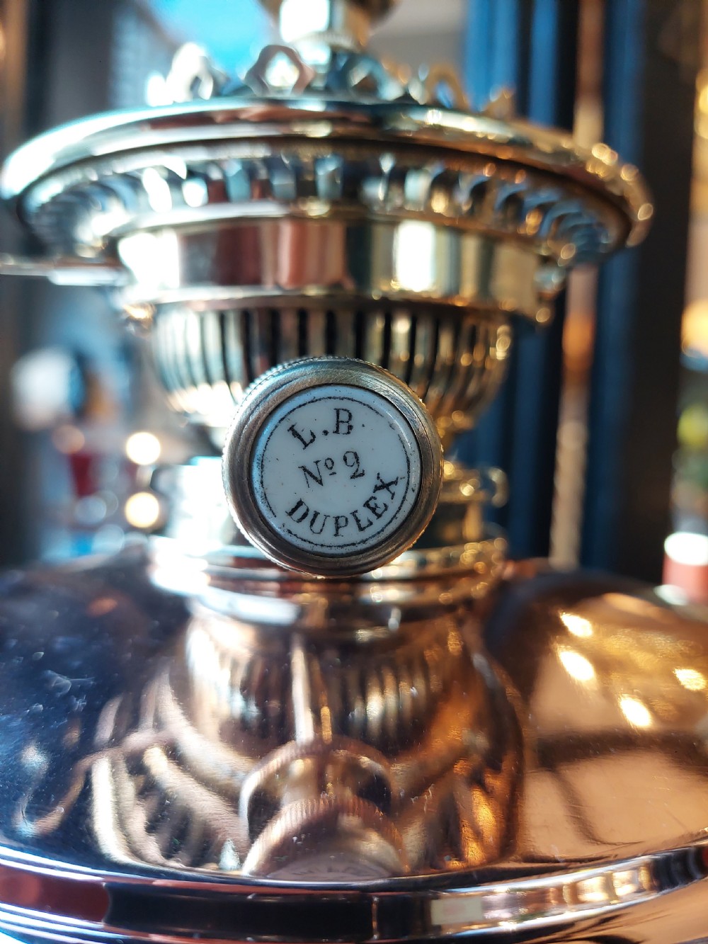 Victorian Brass Standard Oil Lamp - Hinks of B'ham View XII