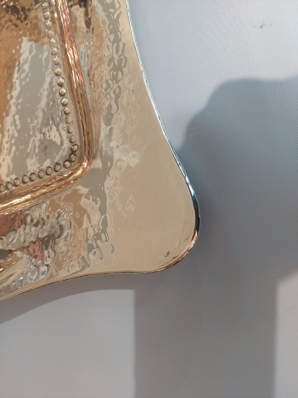 Arts and Crafts Hammered Brass Tray View VII