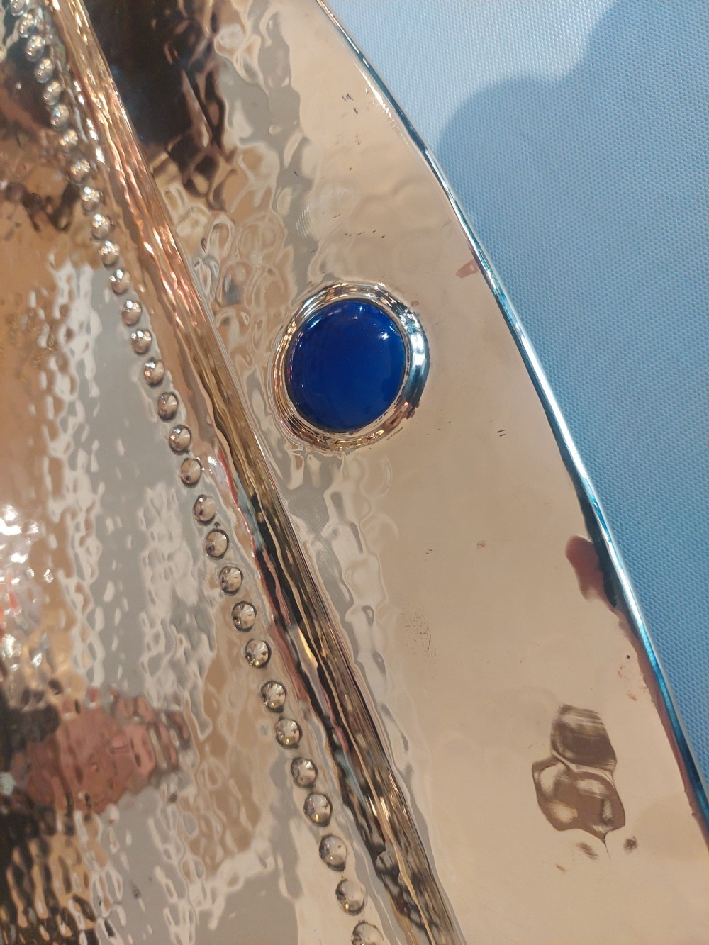 Arts and Crafts Hammered Brass Tray View VIII