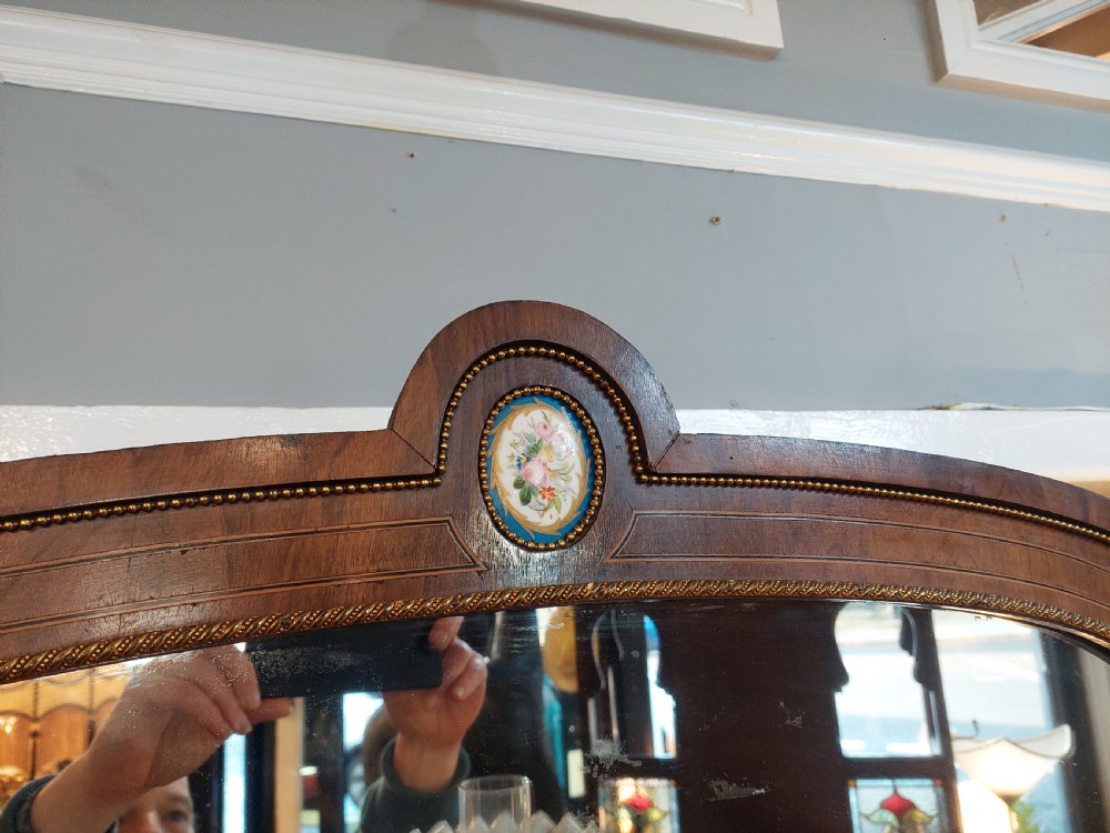 19thC Ormolu Mounted Figured Walnut Mirror Back Credenza  View VII