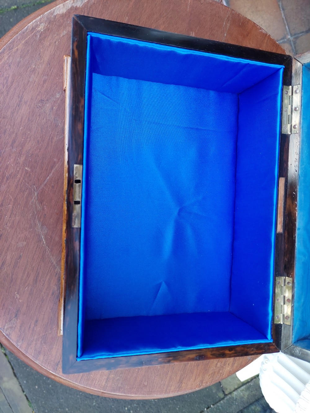 Victorian Walnut Brass Mounted Jewellery Box View II
