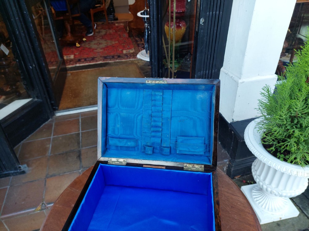 Victorian Walnut Brass Mounted Jewellery Box View III