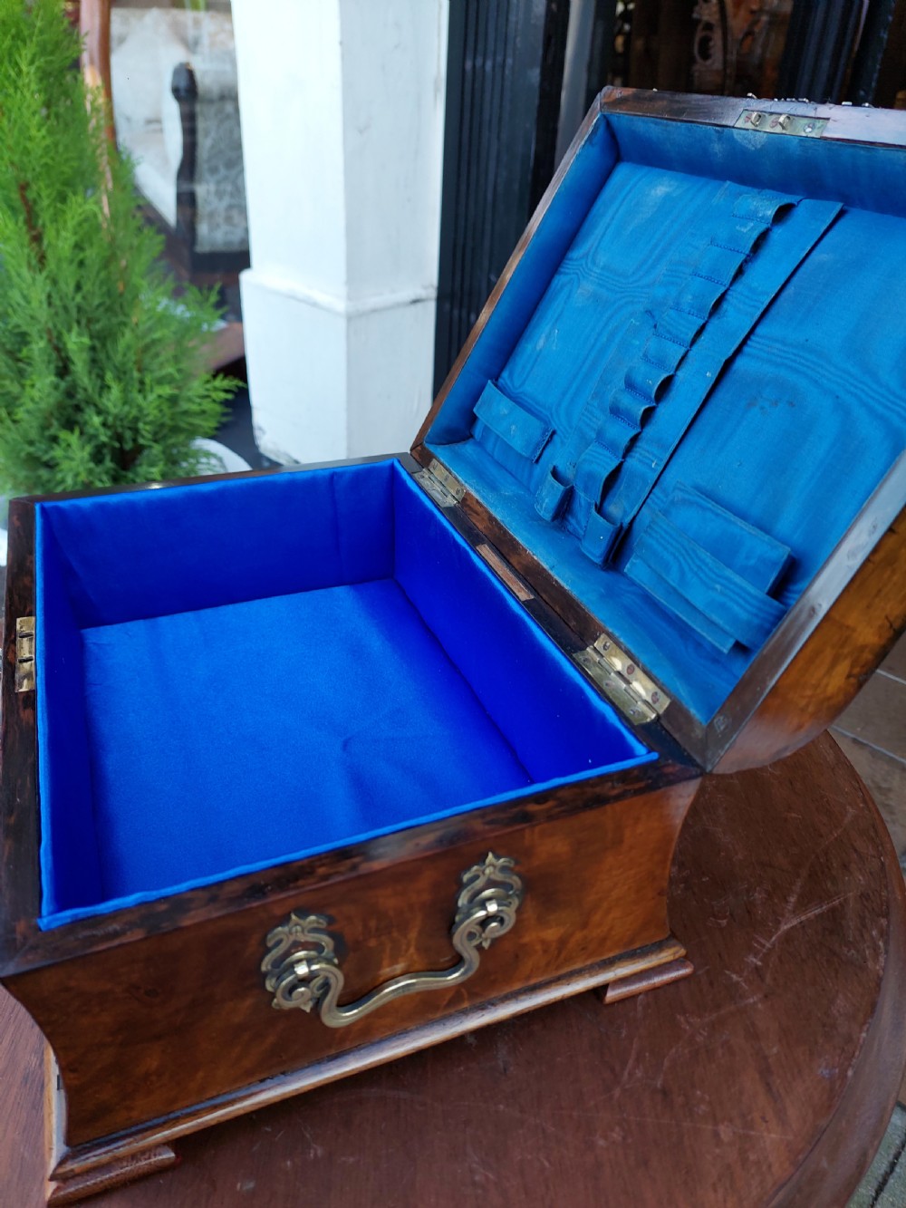 Victorian Walnut Brass Mounted Jewellery Box View VI