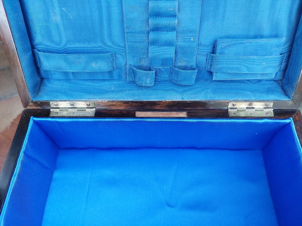 Victorian Walnut Brass Mounted Jewellery Box View VII