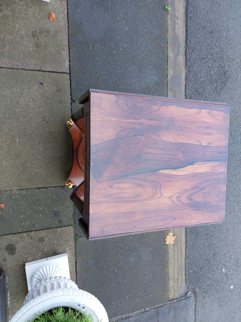 Regency Brass Inlaid Rosewood Work Table View II