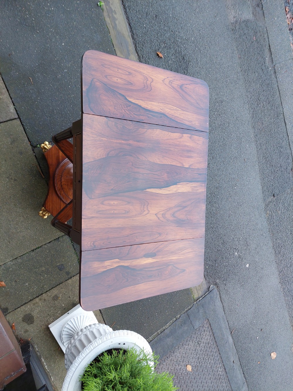 Regency Brass Inlaid Rosewood Work Table View IV
