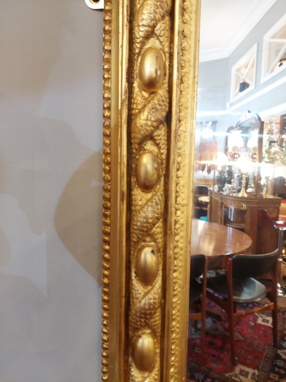 Victorian Giltwood & Gesso Overmantle Wall Mirror  View IV