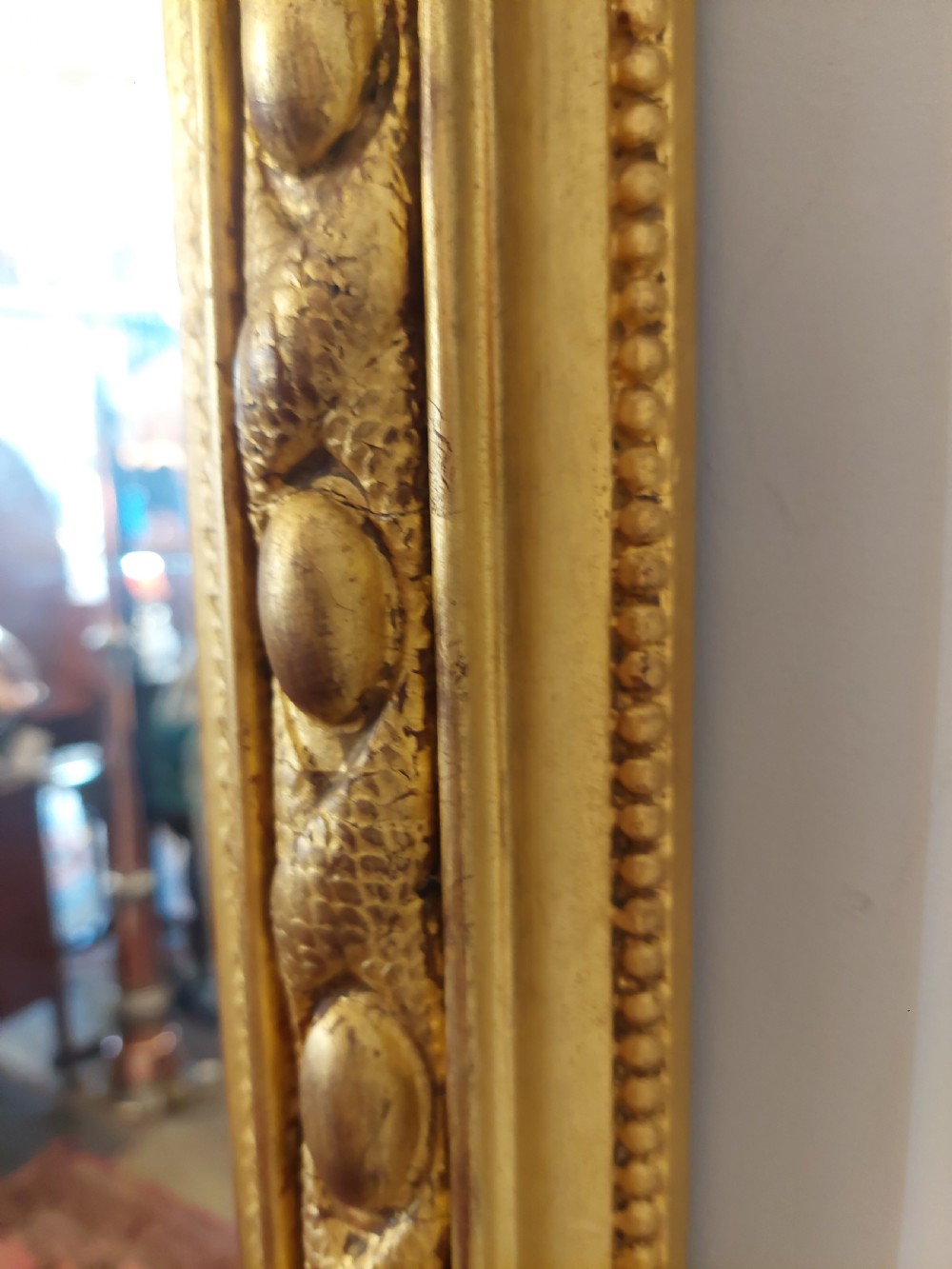 Victorian Giltwood & Gesso Overmantle Wall Mirror  View XII