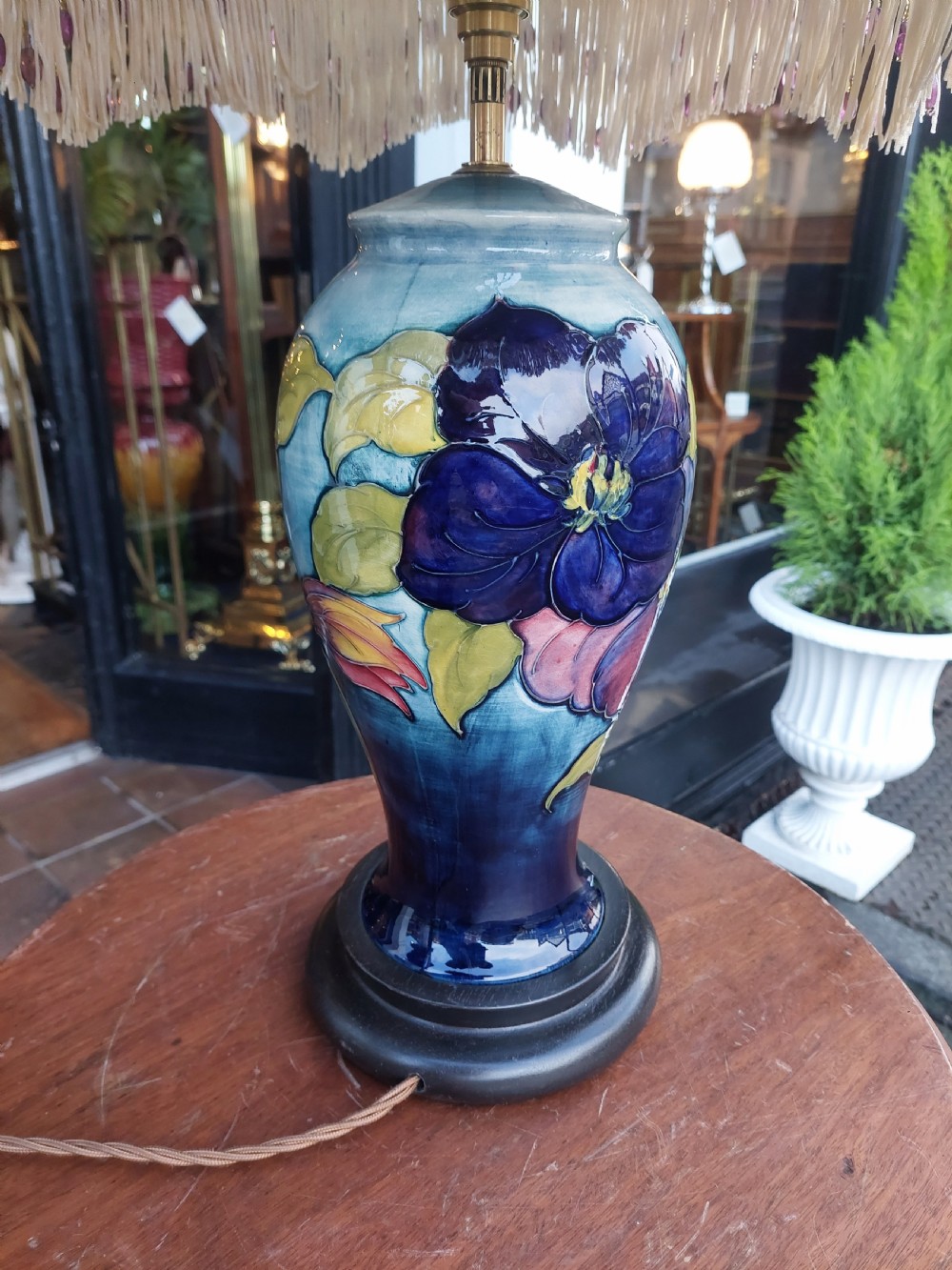 Table Lamp from an Early Moorcroft Pansy Pattern Vase View VI