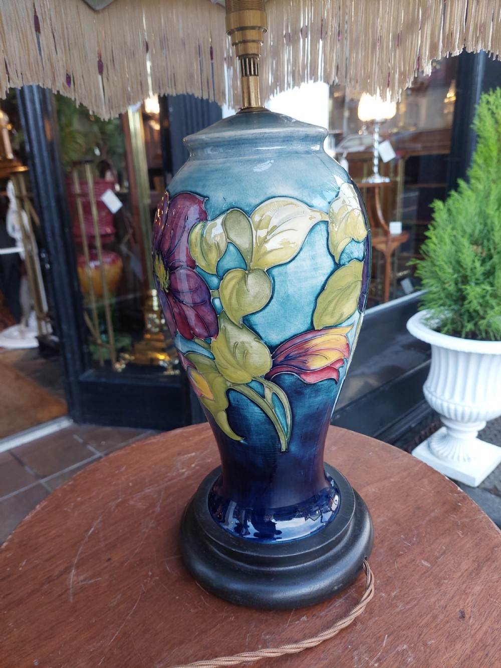 Table Lamp from an Early Moorcroft Pansy Pattern Vase View VII