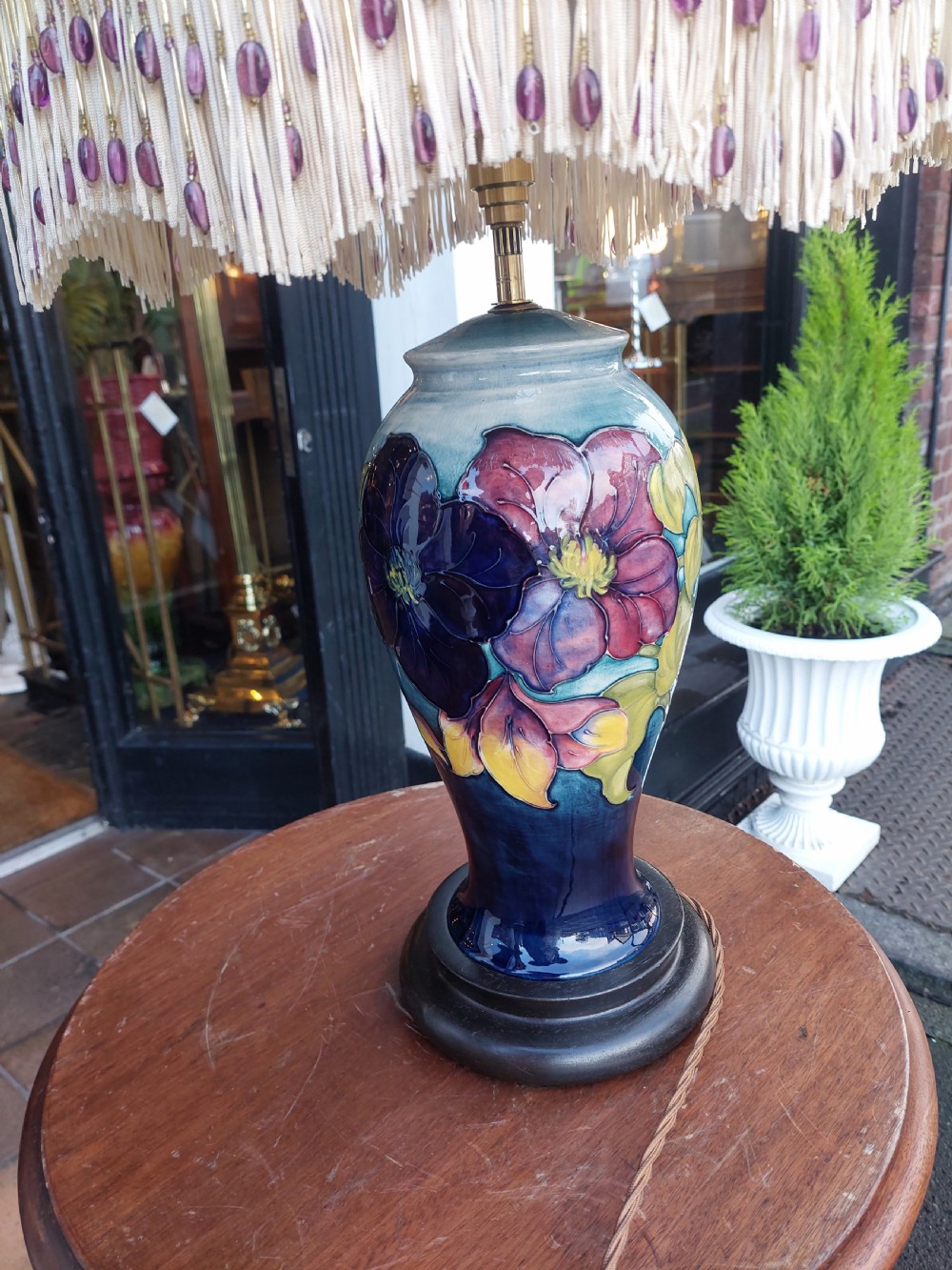 Table Lamp from an Early Moorcroft Pansy Pattern Vase View VIII