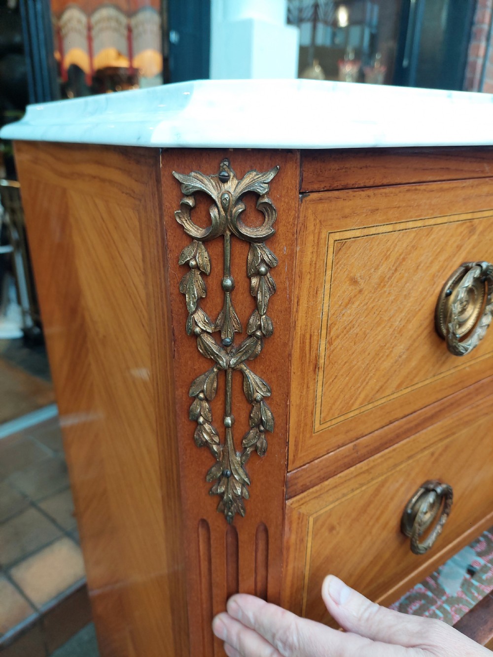 Late 19thC French Satinwood Gilt Metal Mounted Semanier View VIII