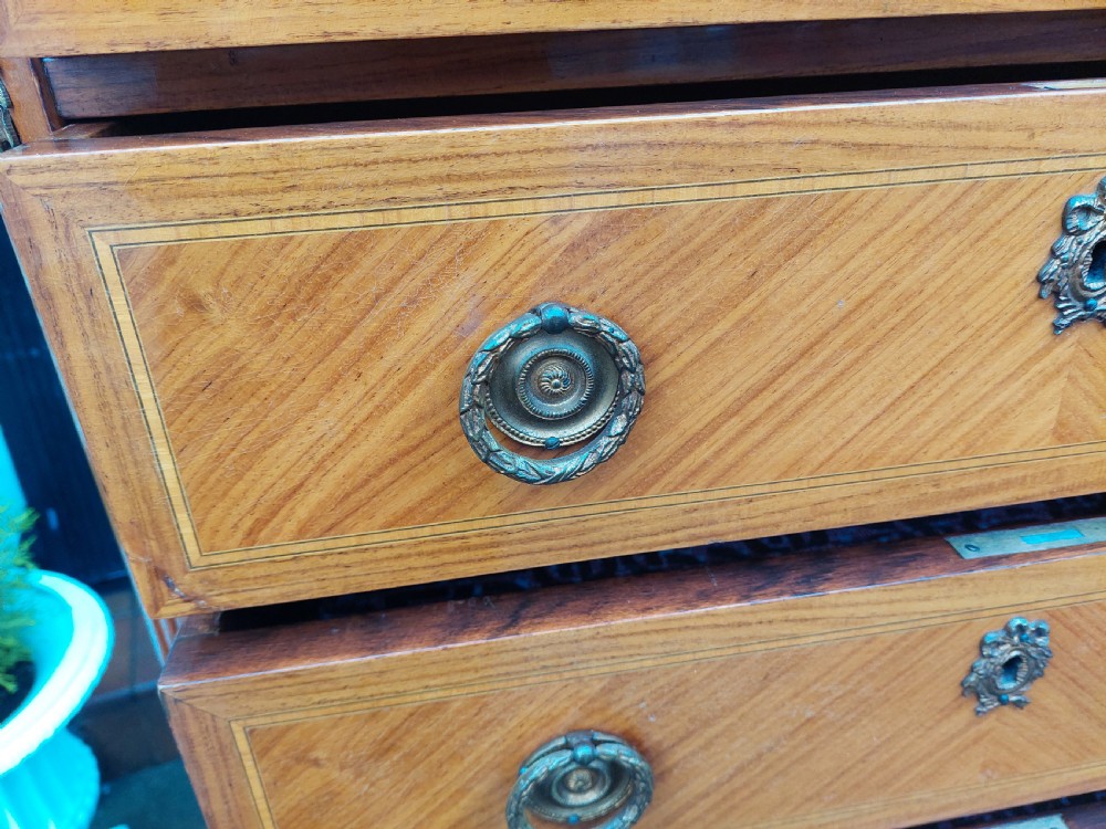 Late 19thC French Satinwood Gilt Metal Mounted Semanier View X