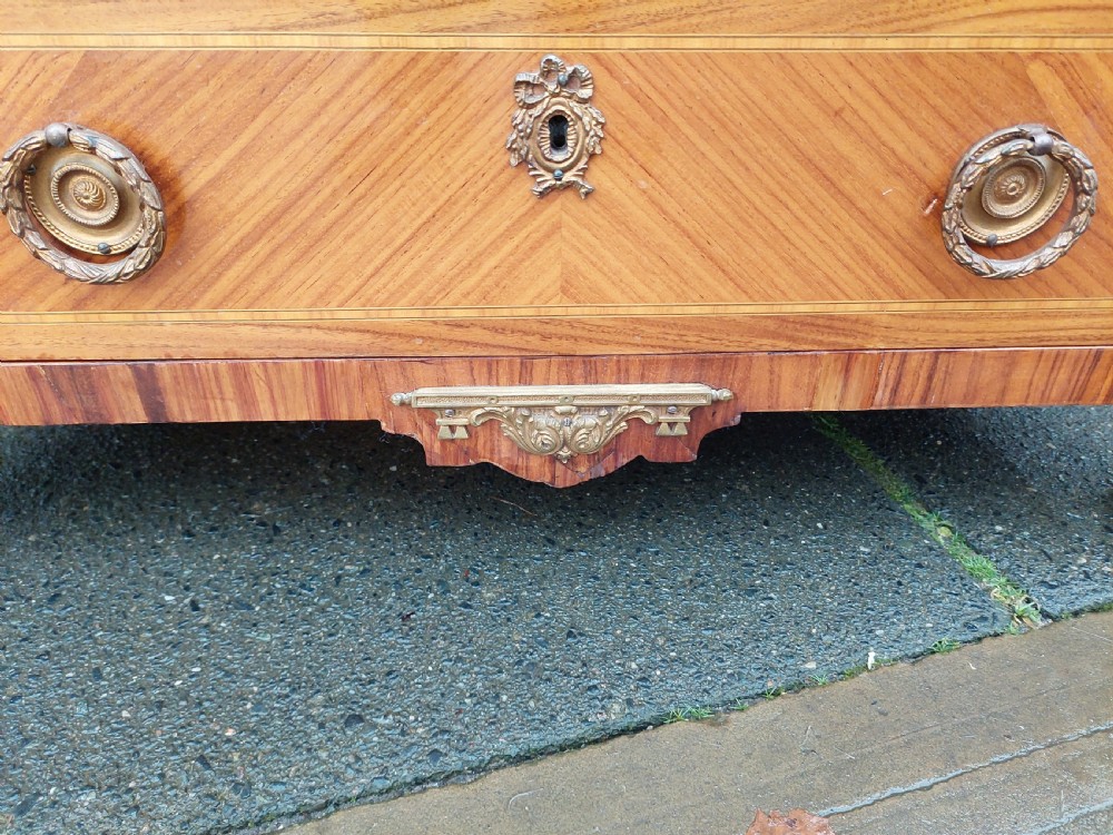 Late 19thC French Satinwood Gilt Metal Mounted Semanier View XII