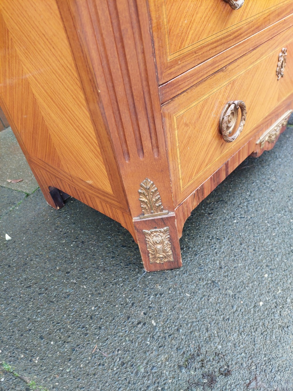 Late 19thC French Satinwood Gilt Metal Mounted Semanier View XIII