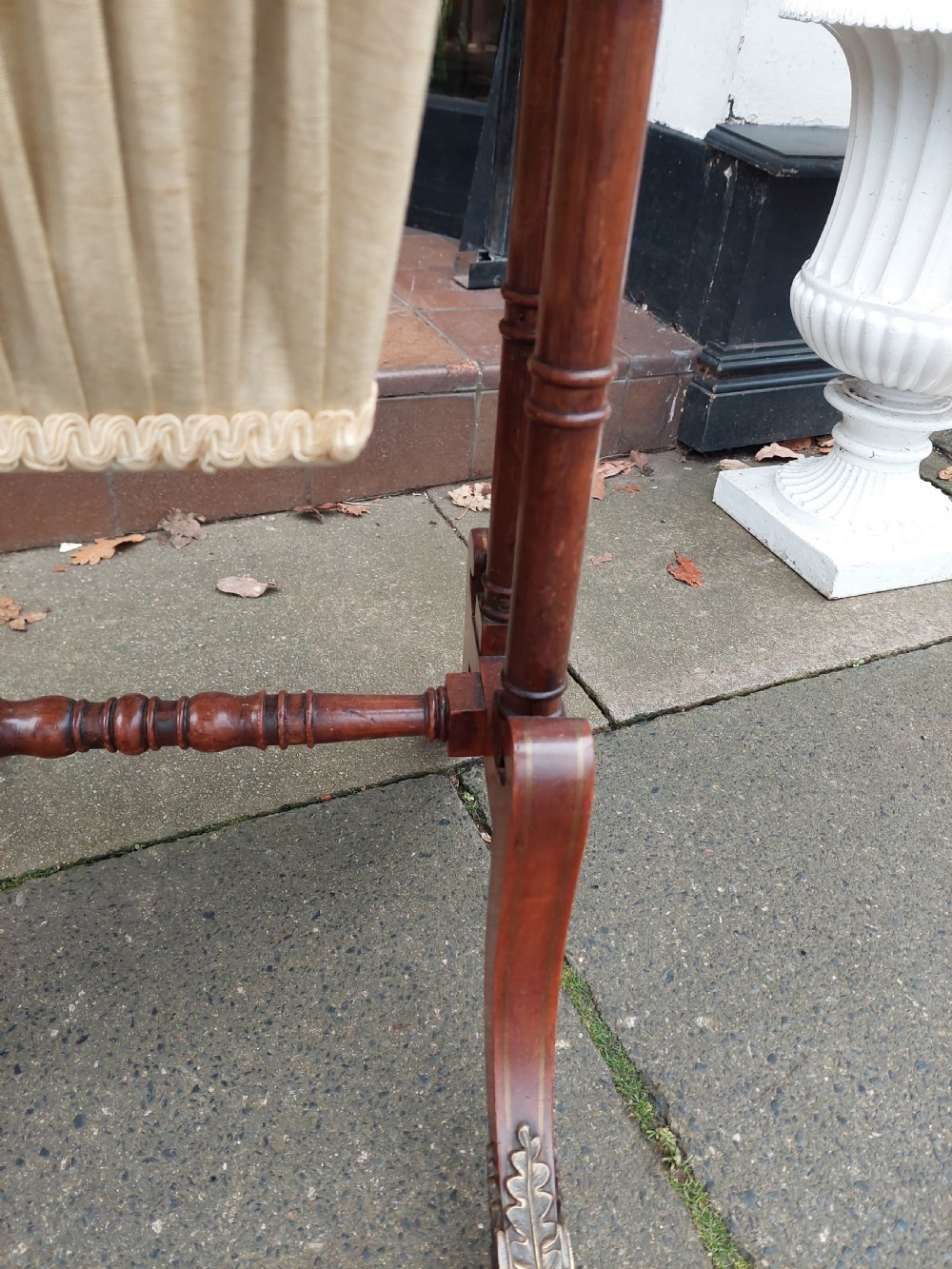 Late Regency Brass Inlaid Rosewood Games & Sewing Table View VII