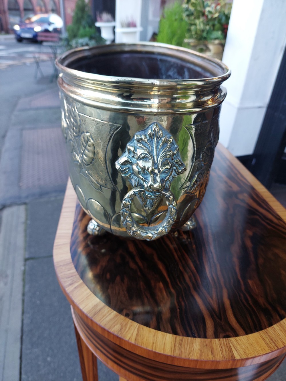 Victorian Brass Planter Trough View III