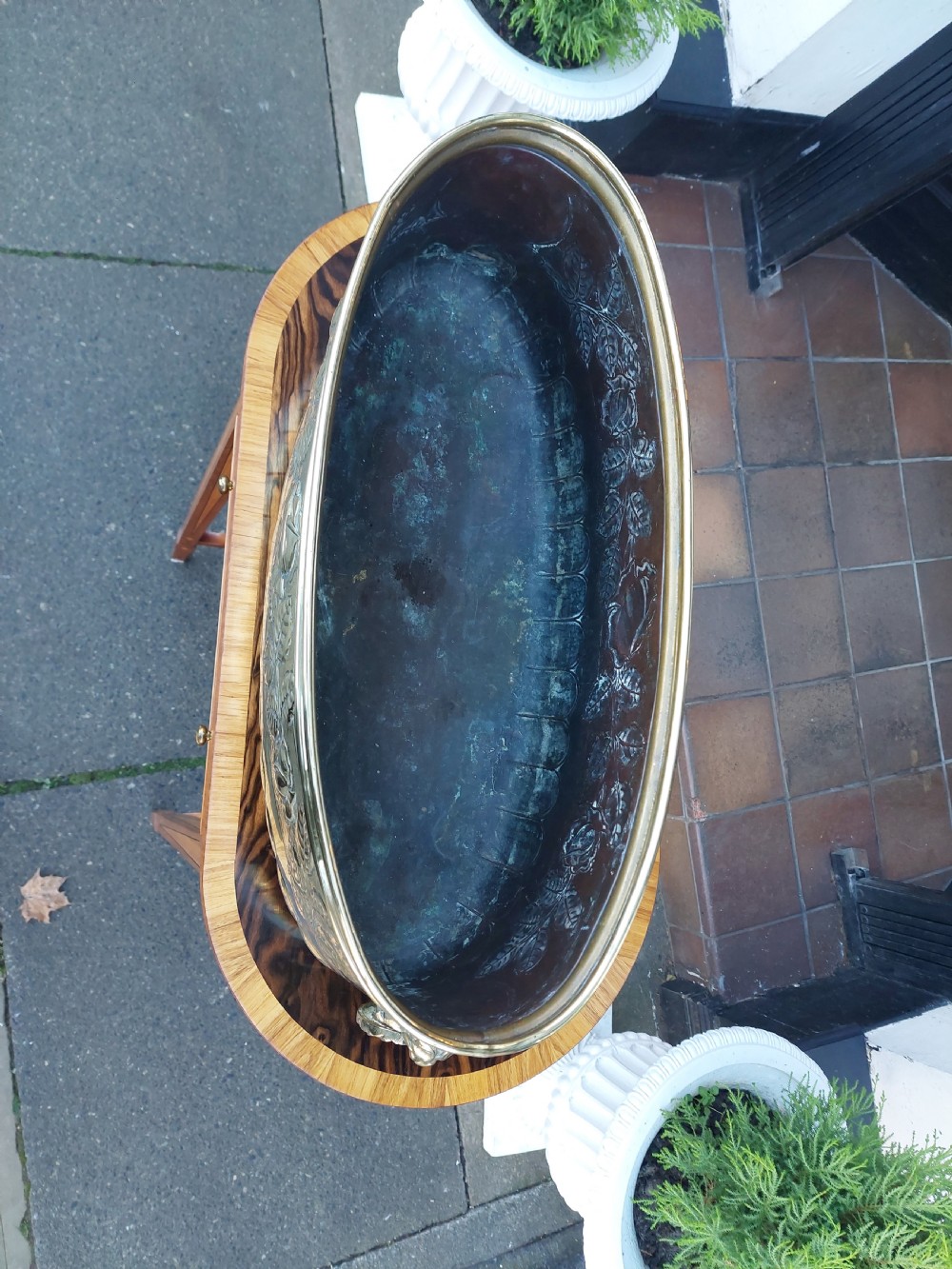 Victorian Brass Planter Trough View IV