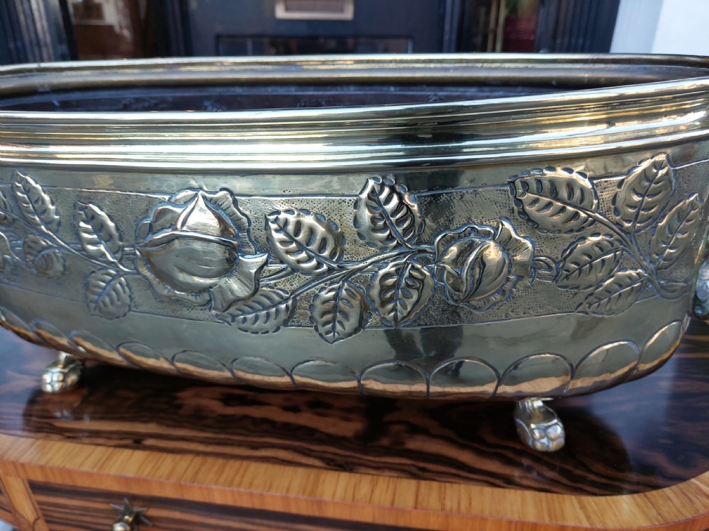 Victorian Brass Planter Trough View VI