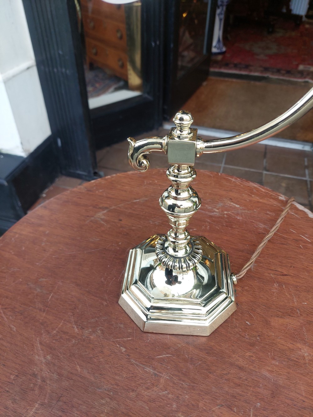 Early 20thC Brass Desk Lamp View V