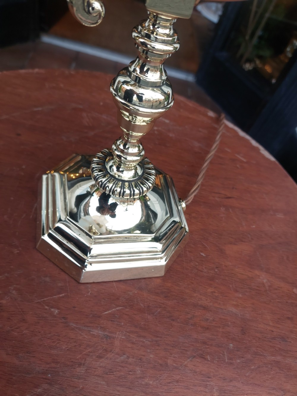 Early 20thC Brass Desk Lamp View VI