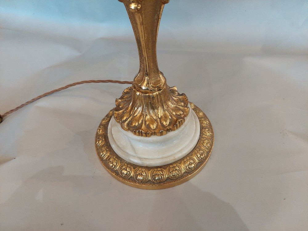 Early 20thC Ormolu and Marble Table Lamp View III