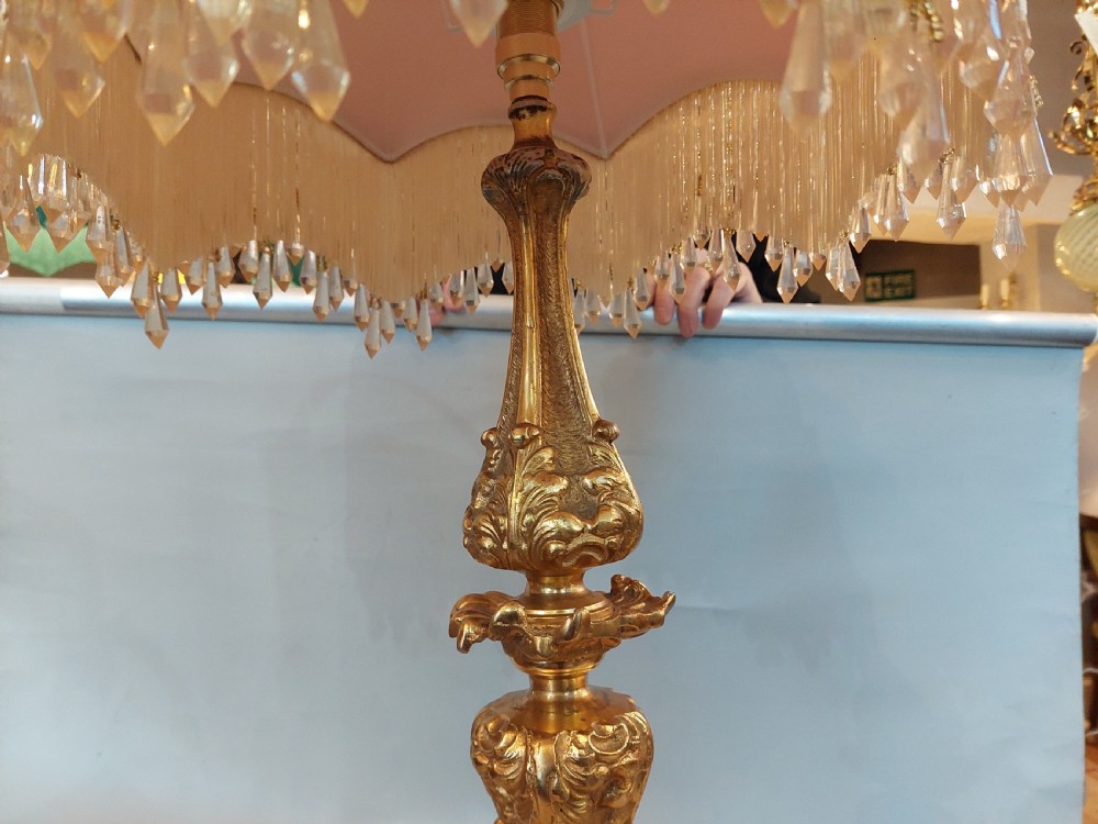 Early 20thC Ormolu and Marble Table Lamp View VI