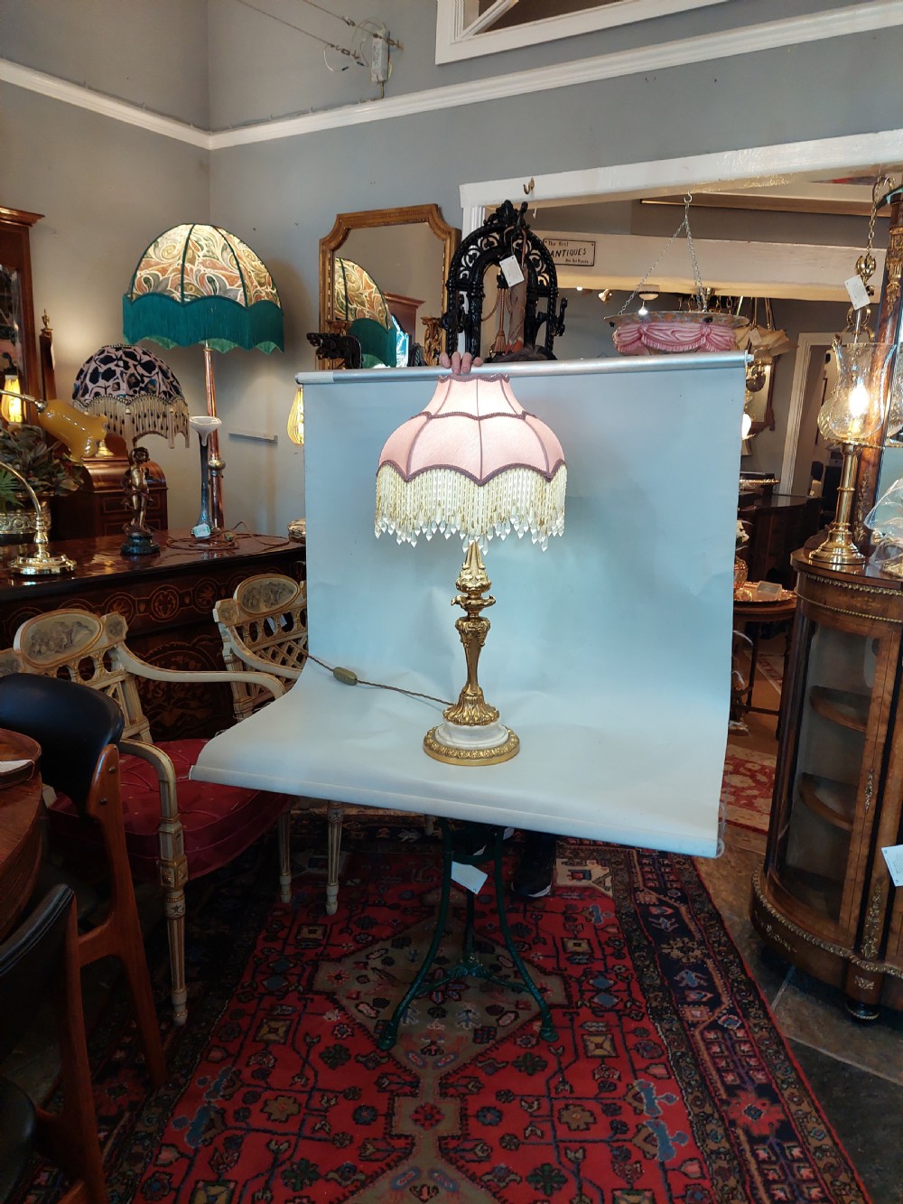 Early 20thC Ormolu and Marble Table Lamp View VIII