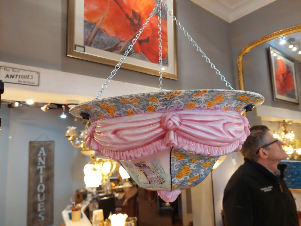 Edwardian Glass Ceiling Lightshade, View VII
