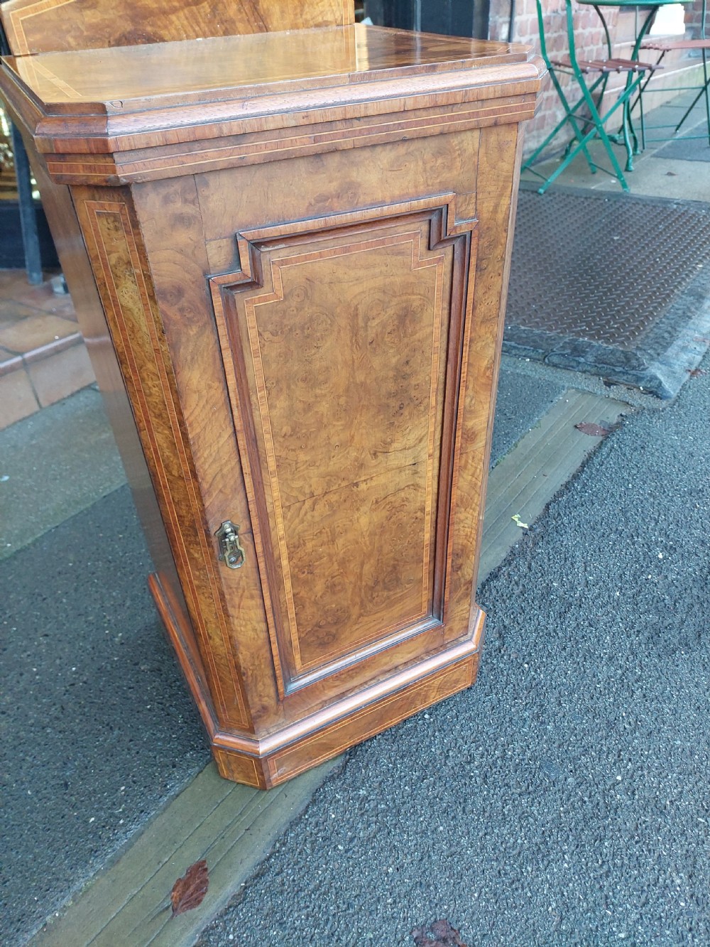 Victorian Walnut Bedside Cabinet View IV