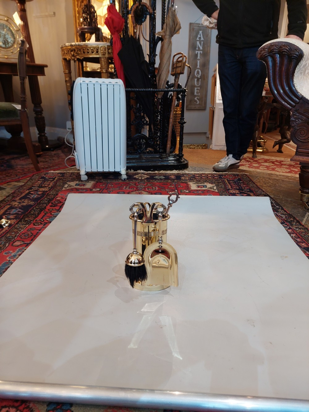 Early 20thC Brass  Fireside Companion Set View V
