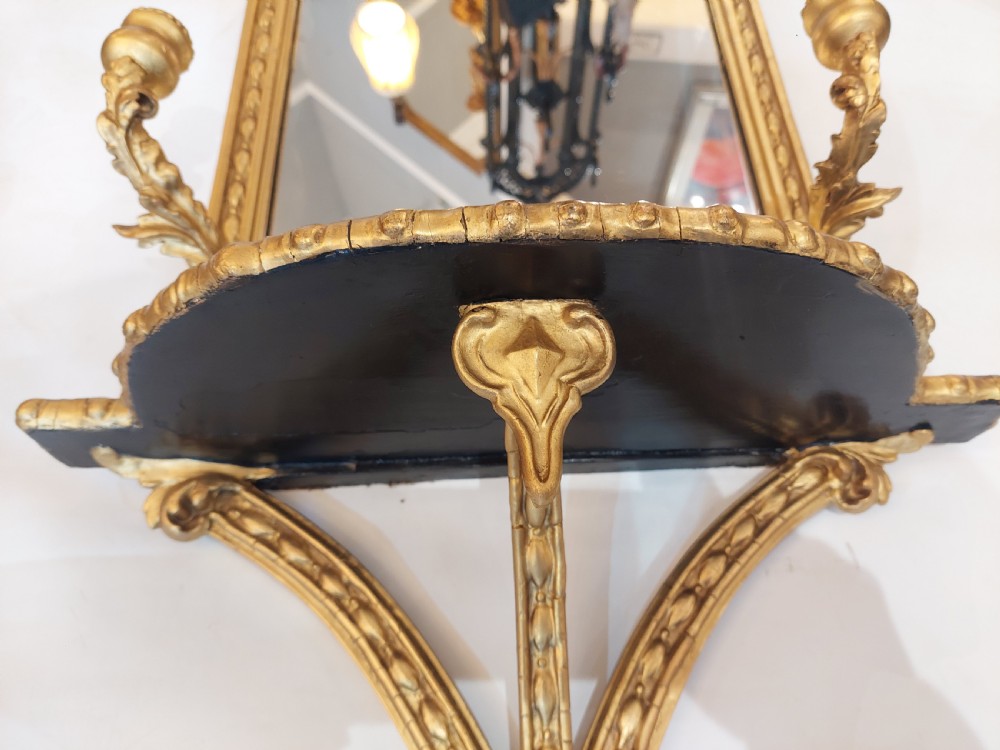 Pair of Victorian Giltwood & Gesso Framed Wall Mirrors  View III