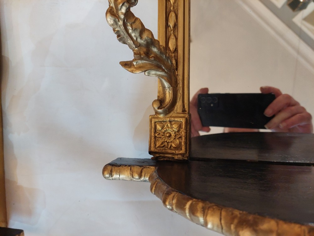 Pair of Victorian Giltwood & Gesso Framed Wall Mirrors  View VI