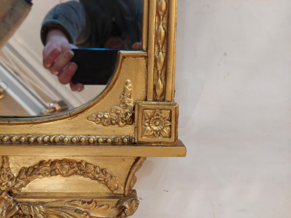 Pair of Victorian Giltwood & Gesso Framed Wall Mirrors  View IX