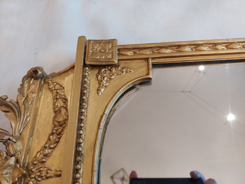 Pair of Victorian Giltwood & Gesso Framed Wall Mirrors  View XI