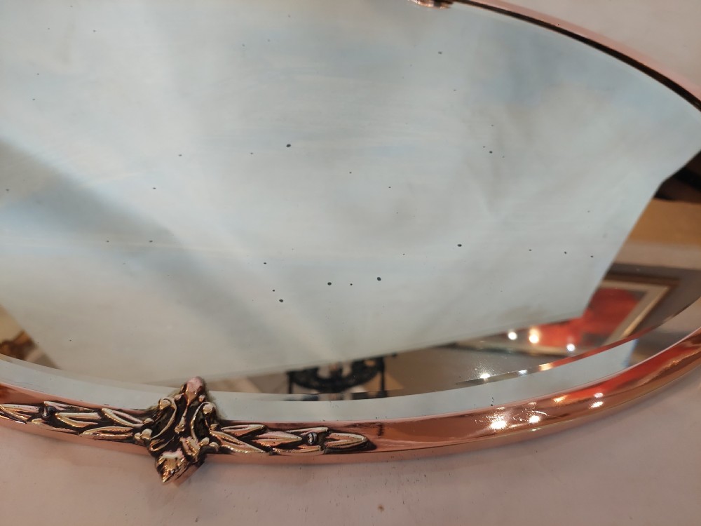 Early 20thC Copper Plated Brass Art Nouveau Mirror View V