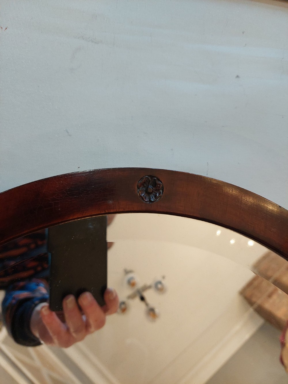 Pair of Edwardian Mahogany Adam Style Mirrors View IV