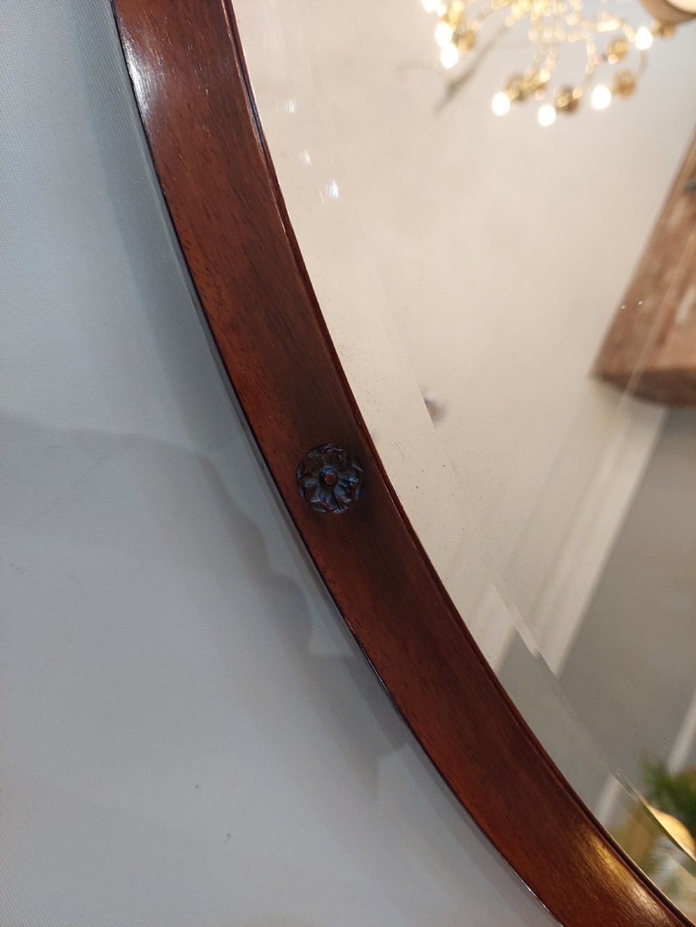 Pair of Edwardian Mahogany Adam Style Mirrors View V