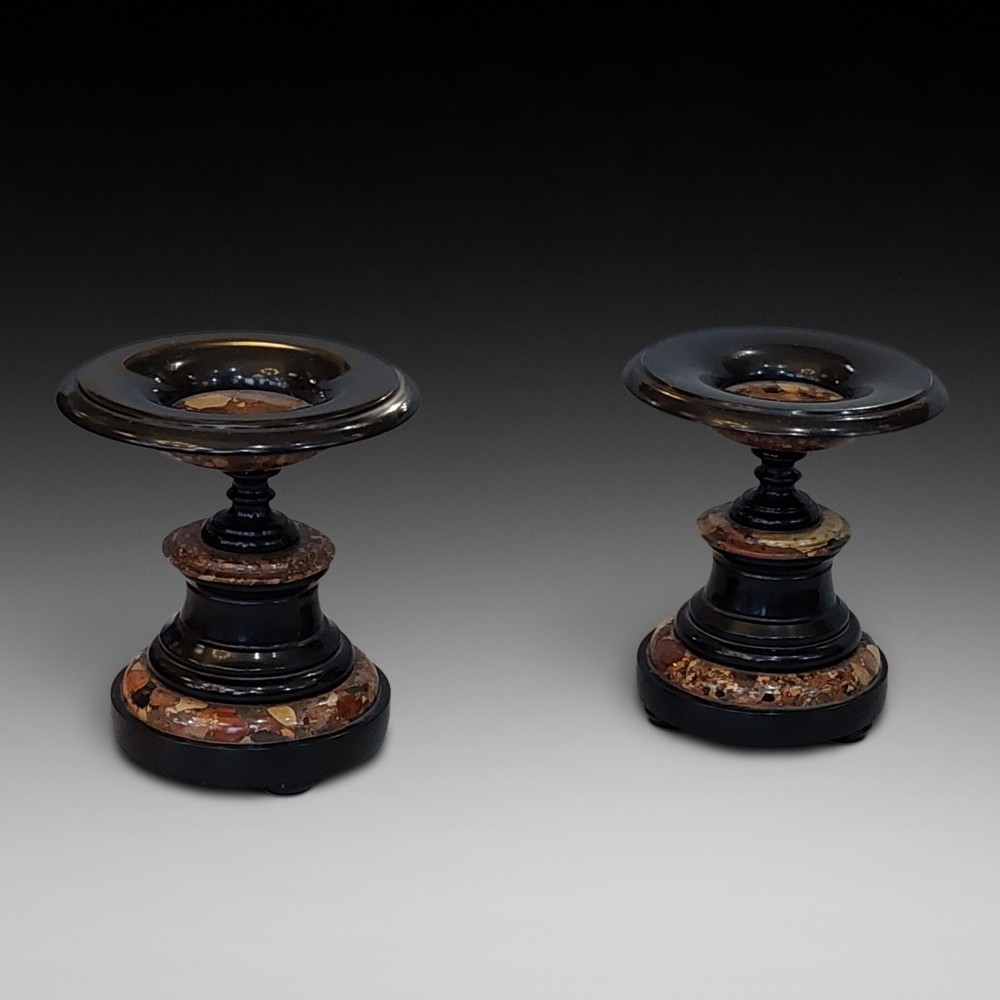 Pair of Victorian Marble and Slate Tazza's
