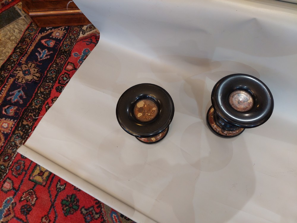Pair of Victorian Marble and Slate Tazza's View II