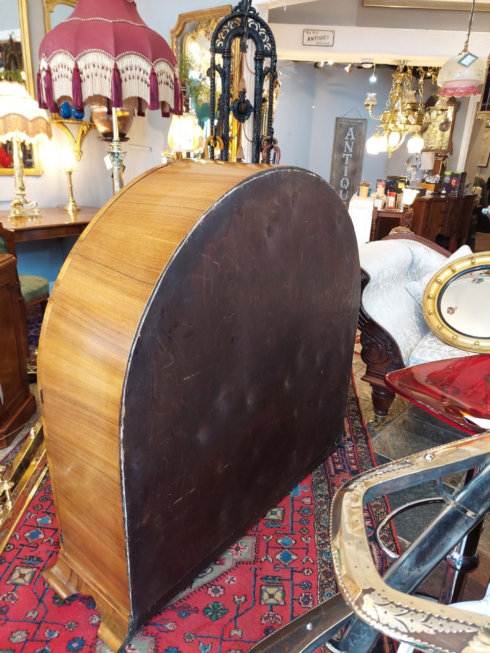Walnut Art Deco Wheel Display Cabinet View II