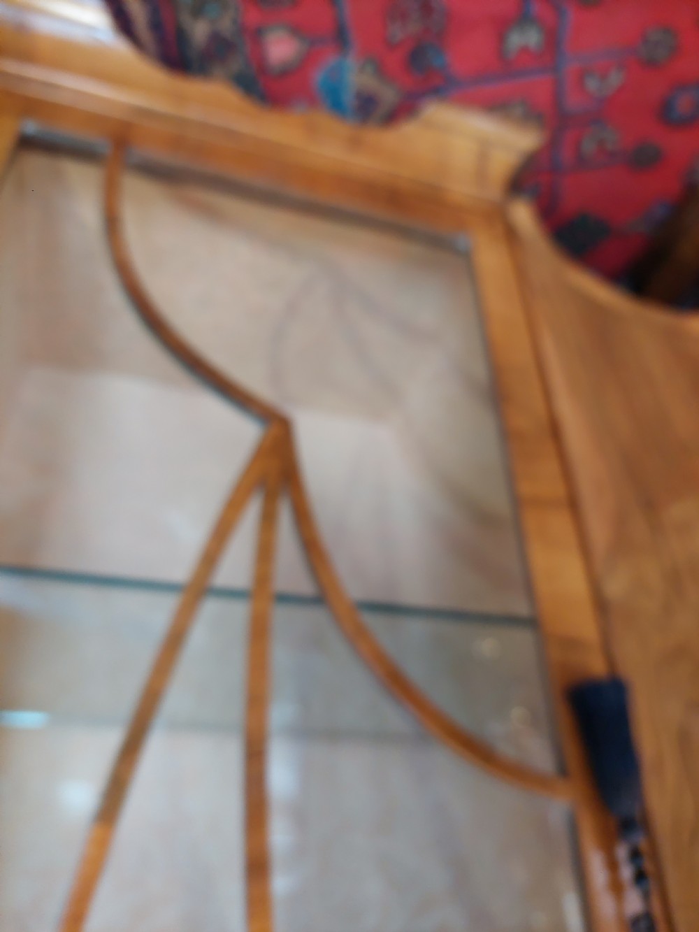 Walnut Art Deco Wheel Display Cabinet View IV