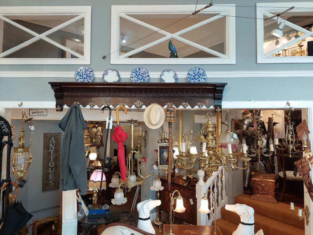 Victorian Oak Wall Mounting Hat and Coat Rack View II