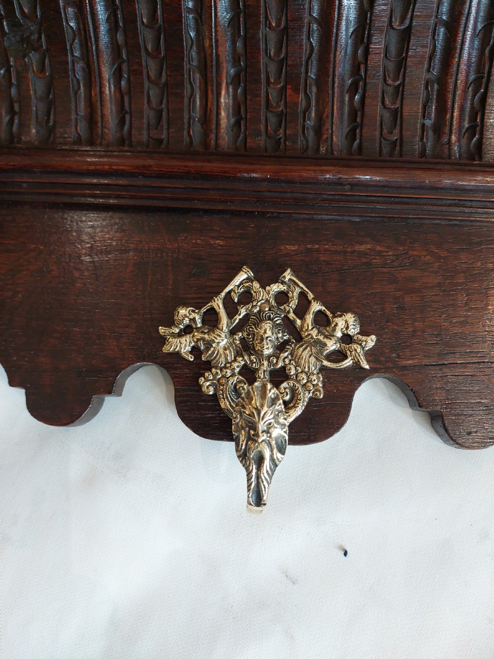Victorian Oak Wall Mounting Hat and Coat Rack View III