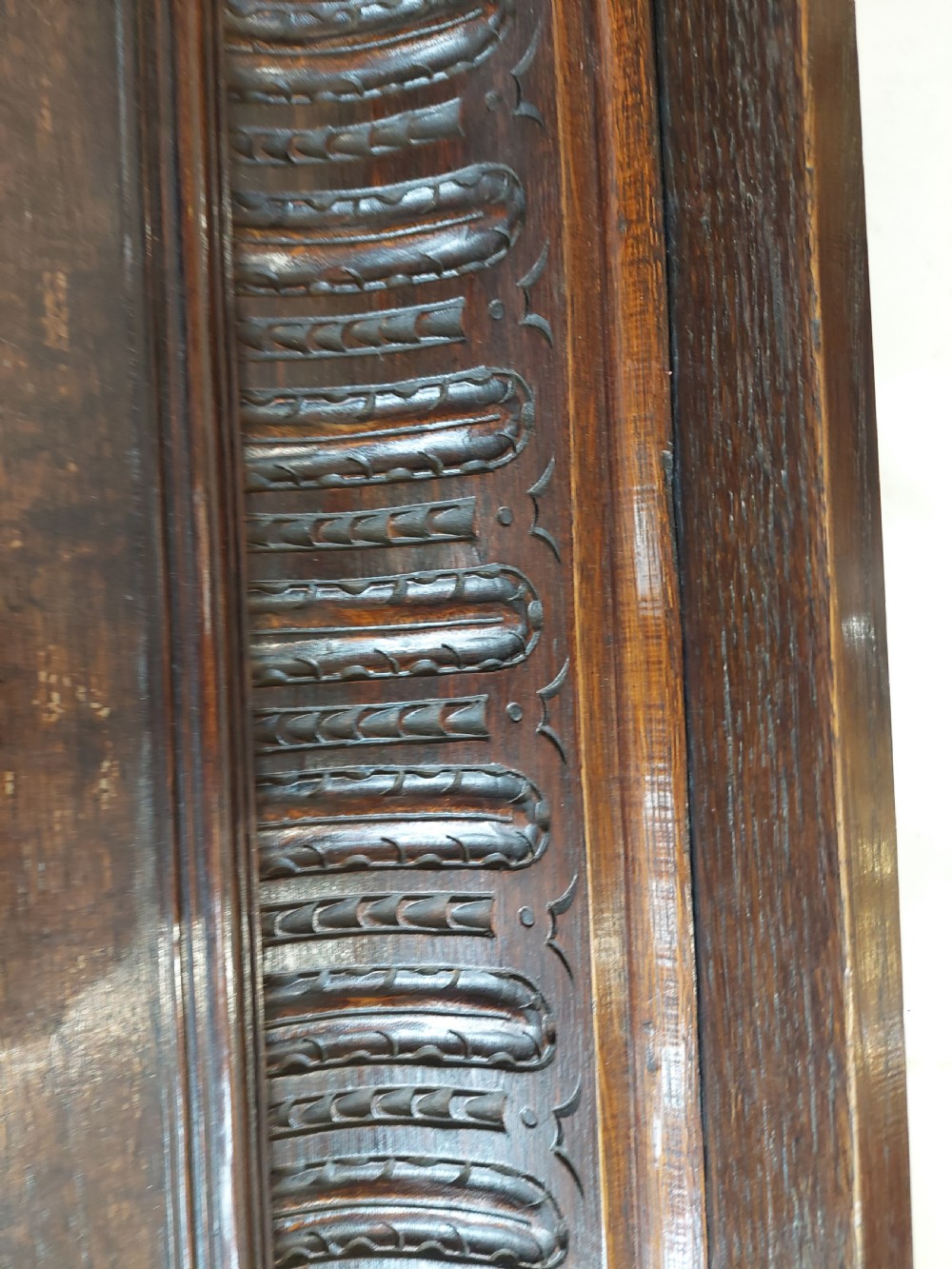 Victorian Oak Wall Mounting Hat and Coat Rack View VII