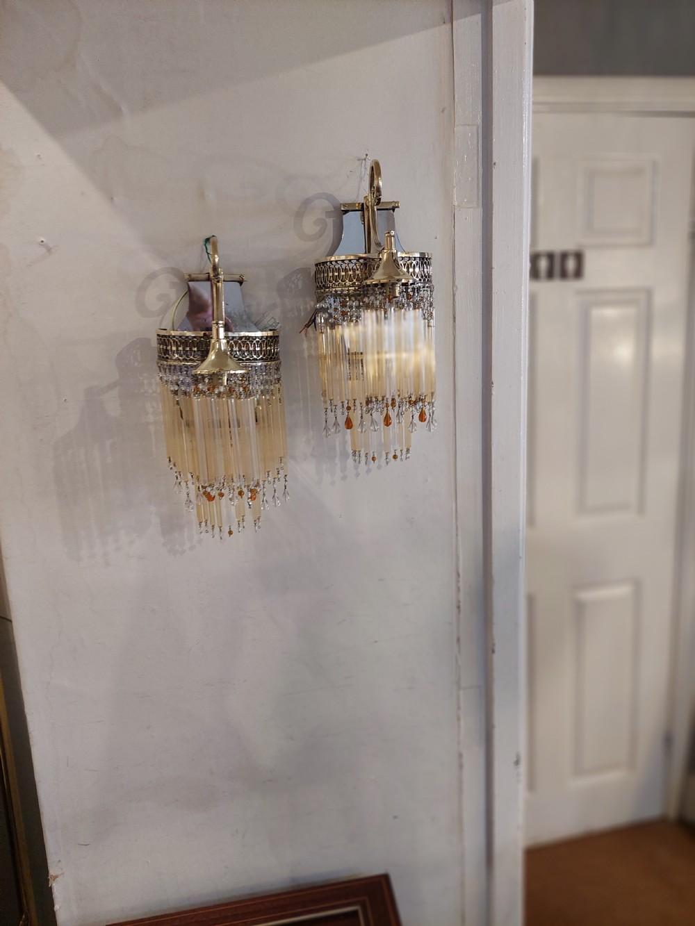 Pair of Fine Quality  Art Deco Wall Light Fittings View III