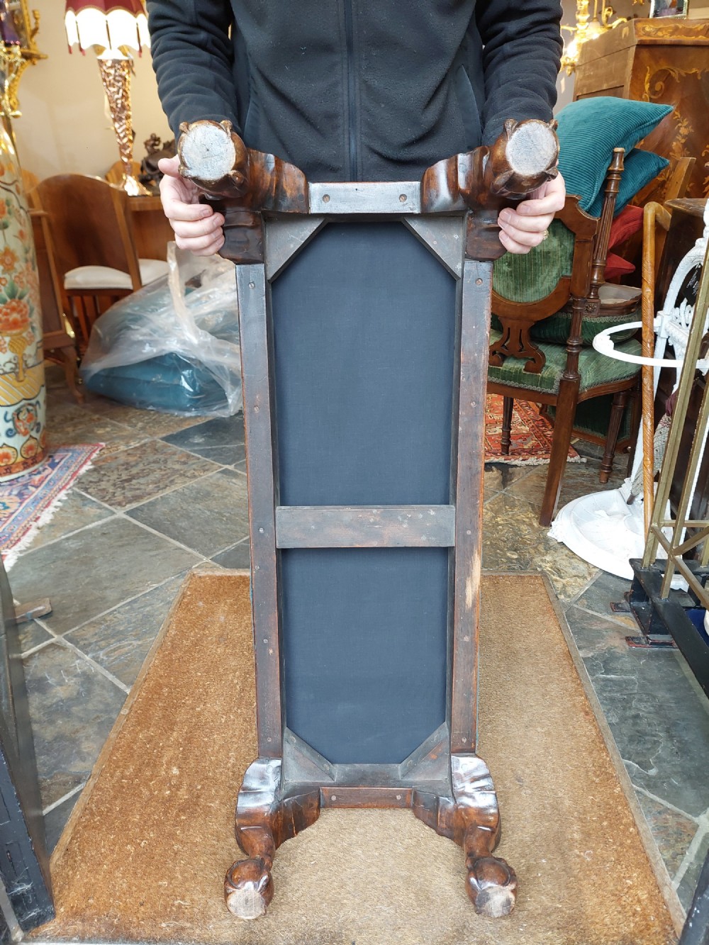Late 19thC Walnut Altar Stool View VI
