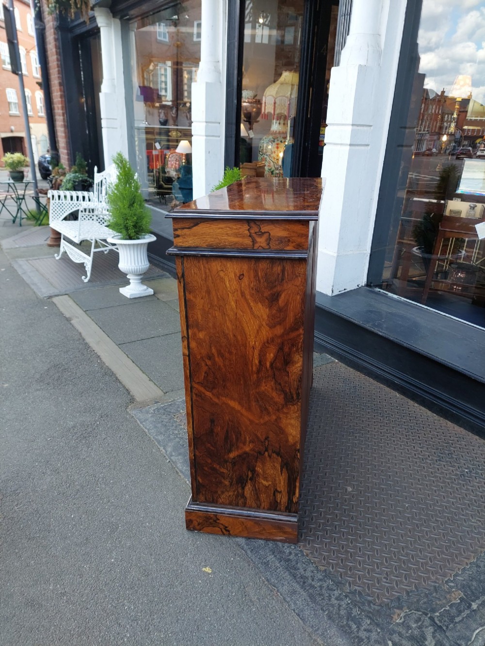 Edwardian Rosewood Inlaid Glazed Bookcase View V
